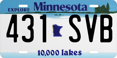 MN license plate 431SVB