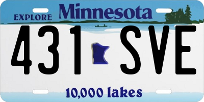 MN license plate 431SVE