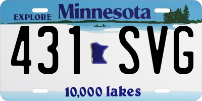 MN license plate 431SVG