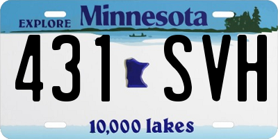 MN license plate 431SVH