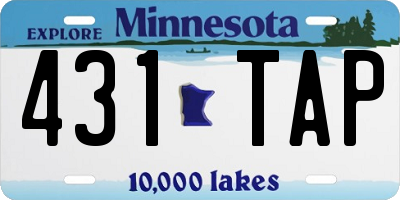MN license plate 431TAP