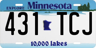 MN license plate 431TCJ