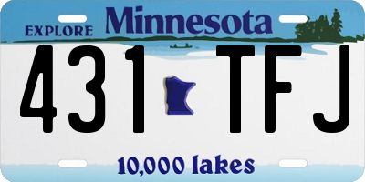 MN license plate 431TFJ