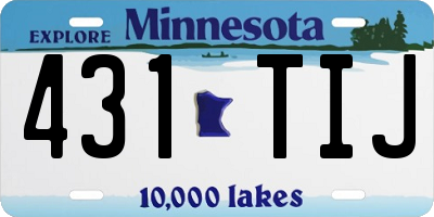 MN license plate 431TIJ