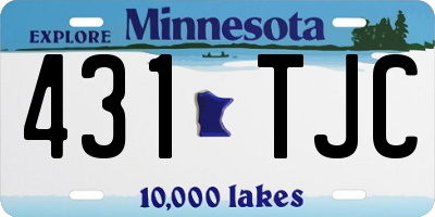 MN license plate 431TJC