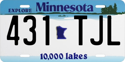 MN license plate 431TJL