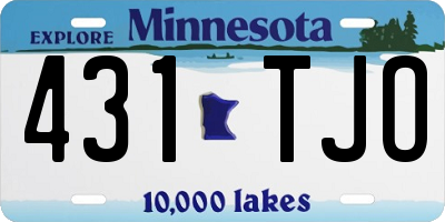 MN license plate 431TJO
