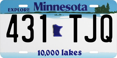 MN license plate 431TJQ