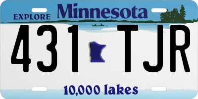 MN license plate 431TJR