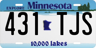 MN license plate 431TJS