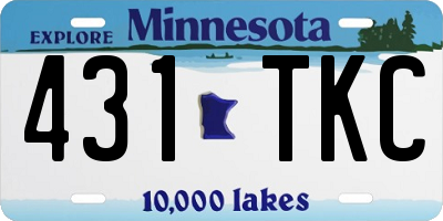 MN license plate 431TKC