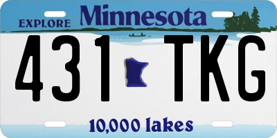 MN license plate 431TKG