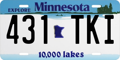 MN license plate 431TKI