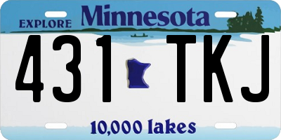 MN license plate 431TKJ