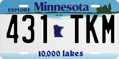 MN license plate 431TKM