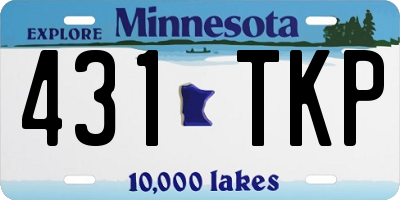MN license plate 431TKP