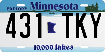 MN license plate 431TKY