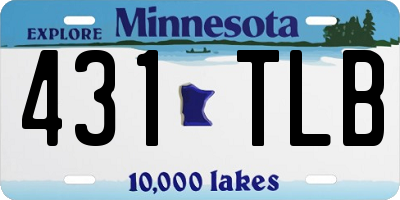 MN license plate 431TLB