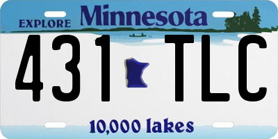 MN license plate 431TLC