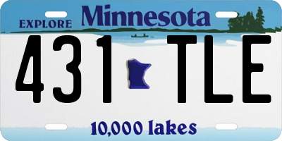 MN license plate 431TLE