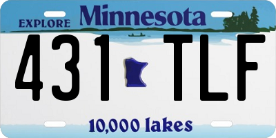 MN license plate 431TLF