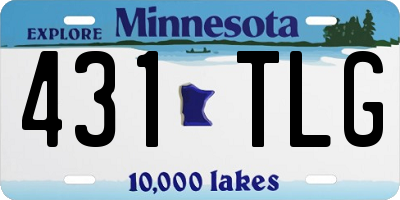 MN license plate 431TLG