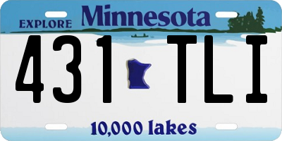MN license plate 431TLI