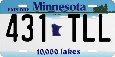 MN license plate 431TLL