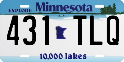 MN license plate 431TLQ