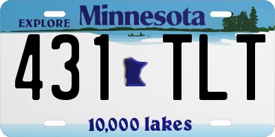 MN license plate 431TLT