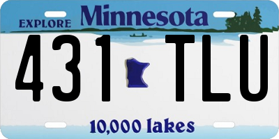 MN license plate 431TLU