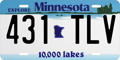 MN license plate 431TLV