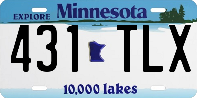 MN license plate 431TLX