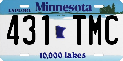 MN license plate 431TMC