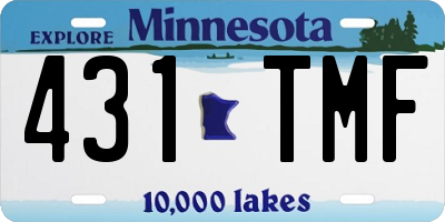 MN license plate 431TMF