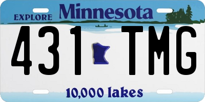 MN license plate 431TMG
