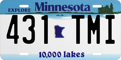 MN license plate 431TMI