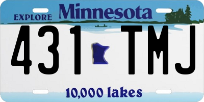 MN license plate 431TMJ