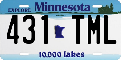 MN license plate 431TML