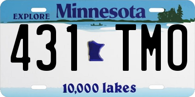 MN license plate 431TMO