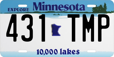MN license plate 431TMP