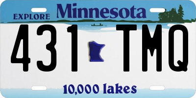 MN license plate 431TMQ