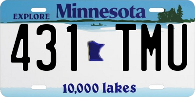 MN license plate 431TMU