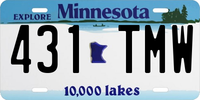 MN license plate 431TMW