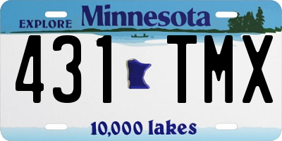 MN license plate 431TMX