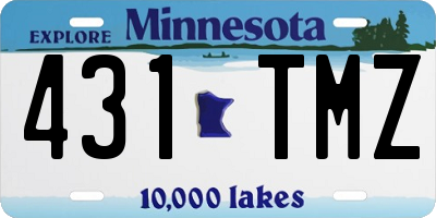 MN license plate 431TMZ