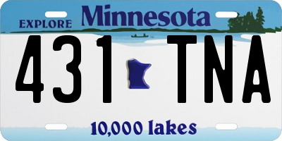 MN license plate 431TNA