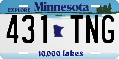 MN license plate 431TNG