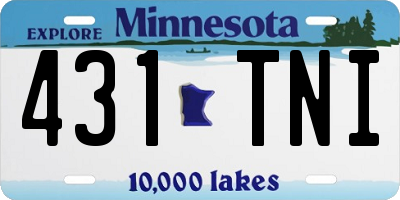 MN license plate 431TNI