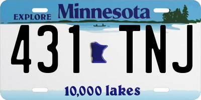 MN license plate 431TNJ